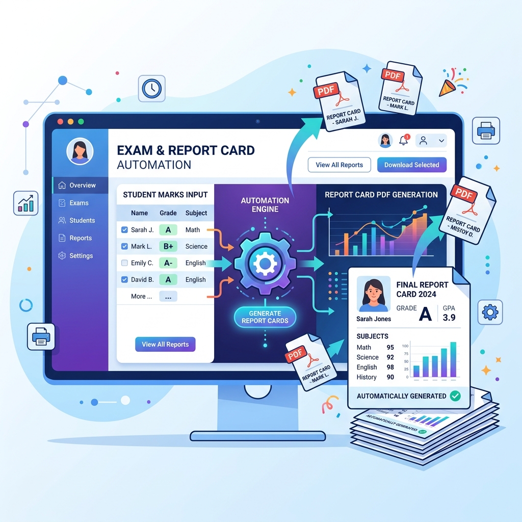 Exam & Report Card Automation: From Marks to PDF in Minutes